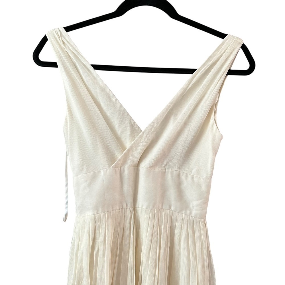 J.Crew Sophia Gown Silk In Silk Chiffon Ivory Size 0 - Picture 6 of 14